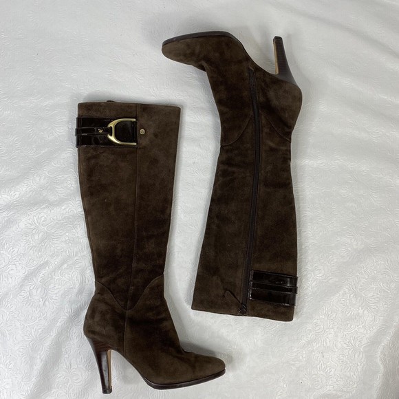 Cole Haan Shoes - Cole Haan Womens Sz 5 B Comfort Soles Brown Suede Tall Boots